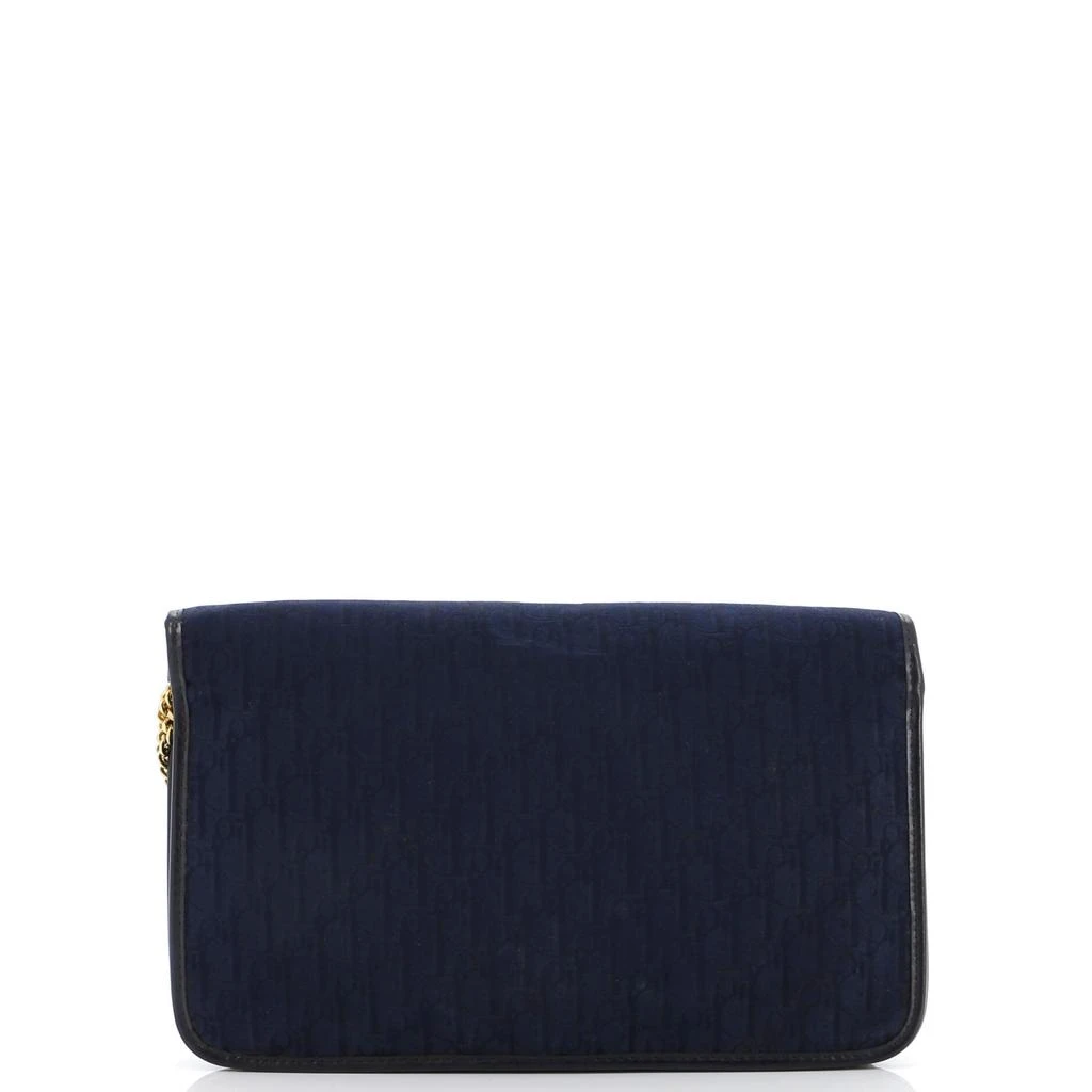 Dior Vintage Chain Flap Shoulder Bag Diorissimo Canvas Medium 3
