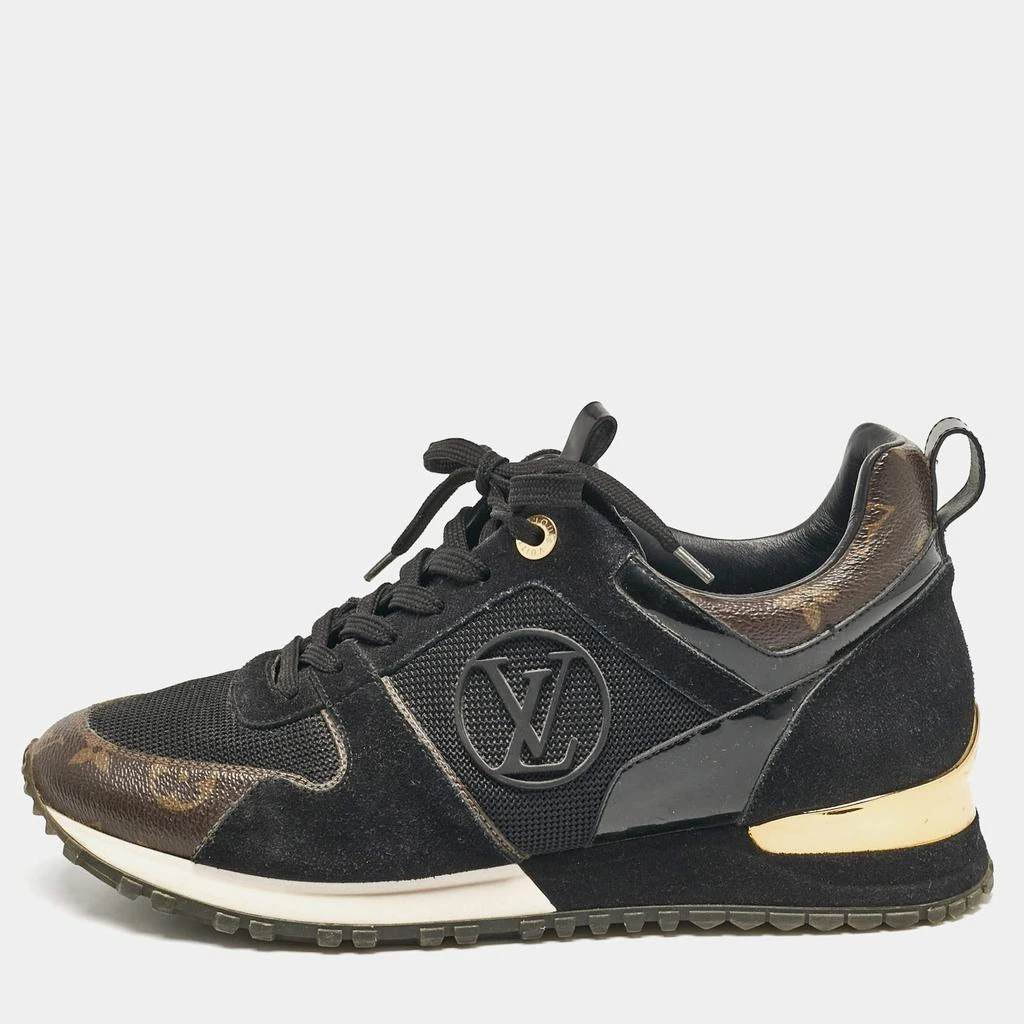 Louis Vuitton Louis Vuitton Brown/Black Monogram Canvas and Mesh Run Away Sneakers Size 38.5 1