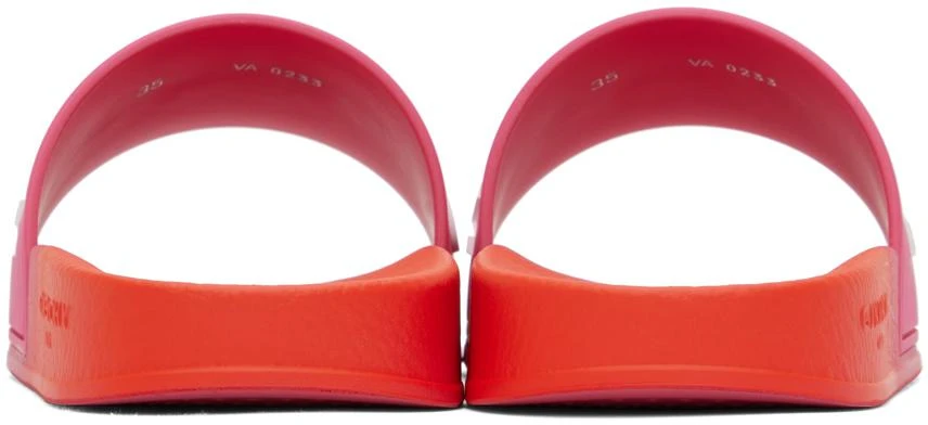 Givenchy Pink & Orange Embossed Slides 2