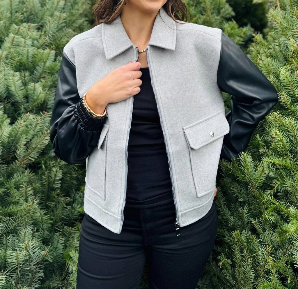 DOLCE CABO Dolce Cabo - Leather Sleeve Jacket 6