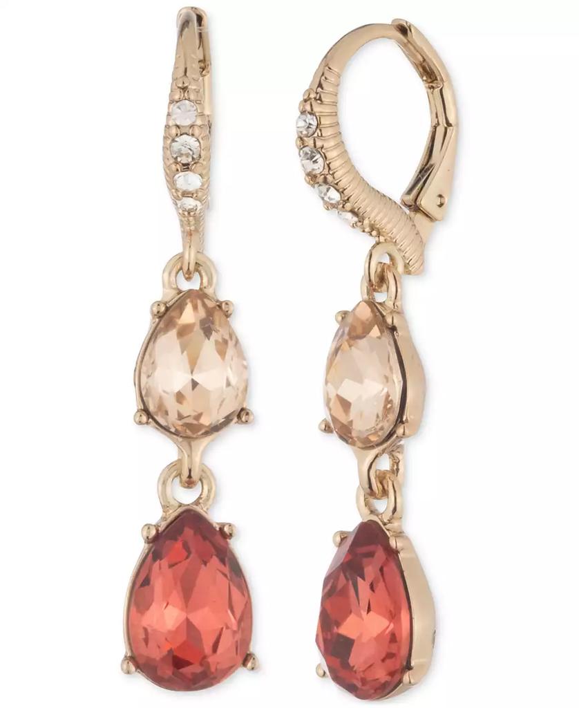 Givenchy Gold-Tone Pavé & Stone Double Drop Earrings