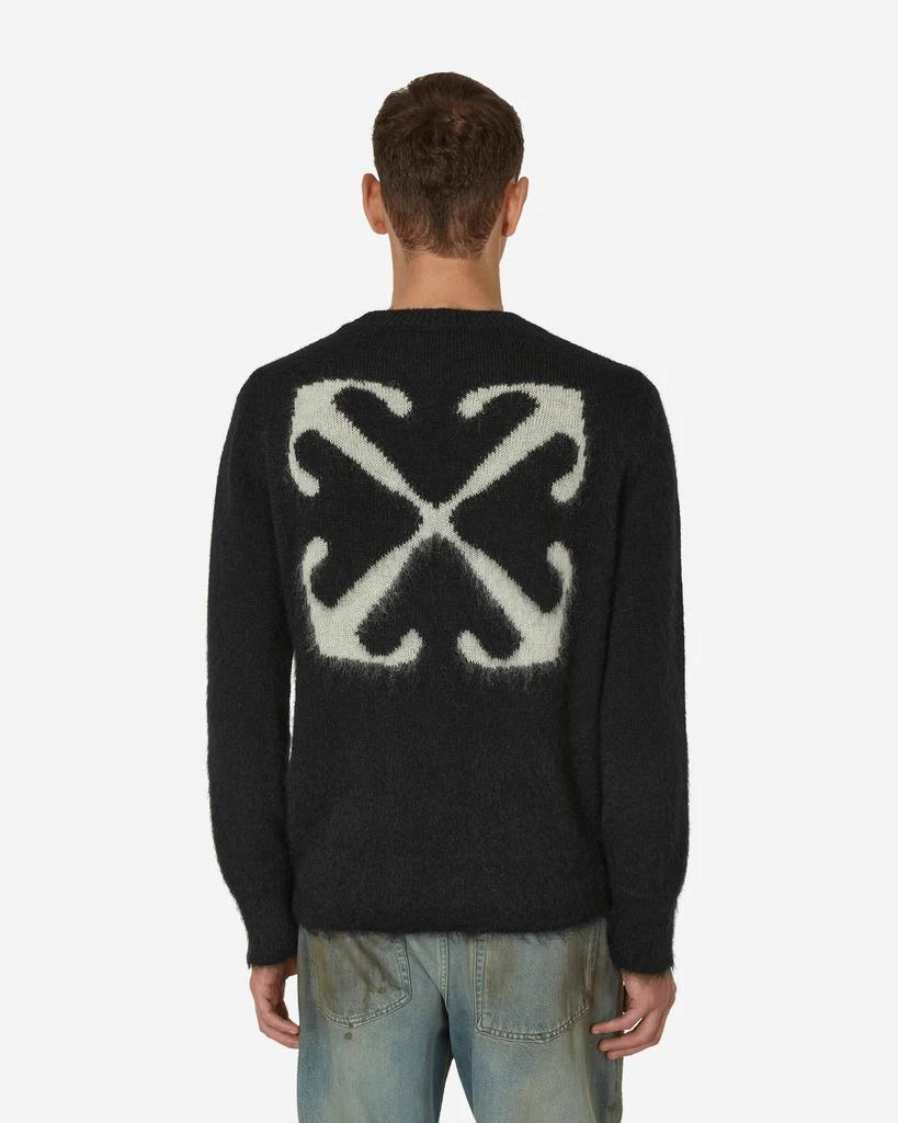 Off-White Mohair Arrow Knit Crewneck Sweater Black 3