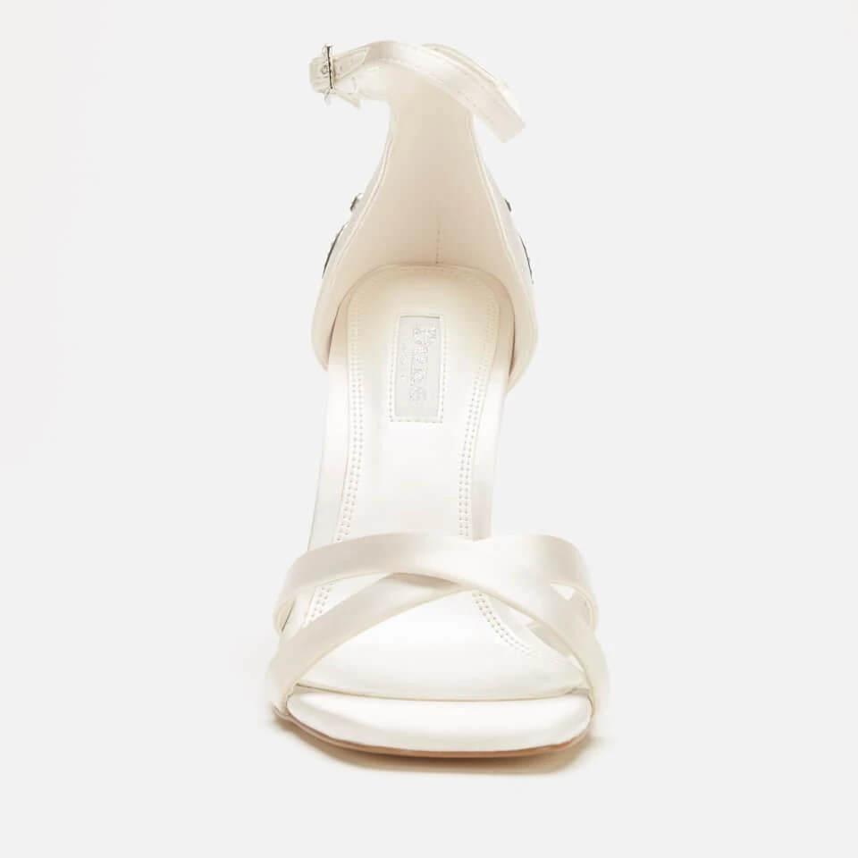 Dune DUNE LONDON WOMEN'S MARIDEL SATIN HEELED SANDALS - IVORY 2