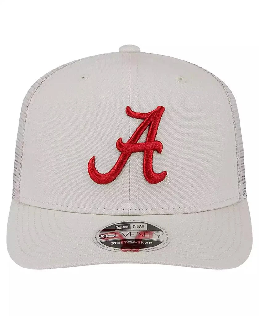 New Era Men's Stone Alabama Crimson Tide Canvas 9SEVENTY Stretch-Snap Hat 4