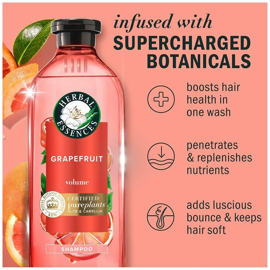 Herbal Essences Volumizing Shampoo, For All Hair Types, Especially Fine Hair Grapefruit 3