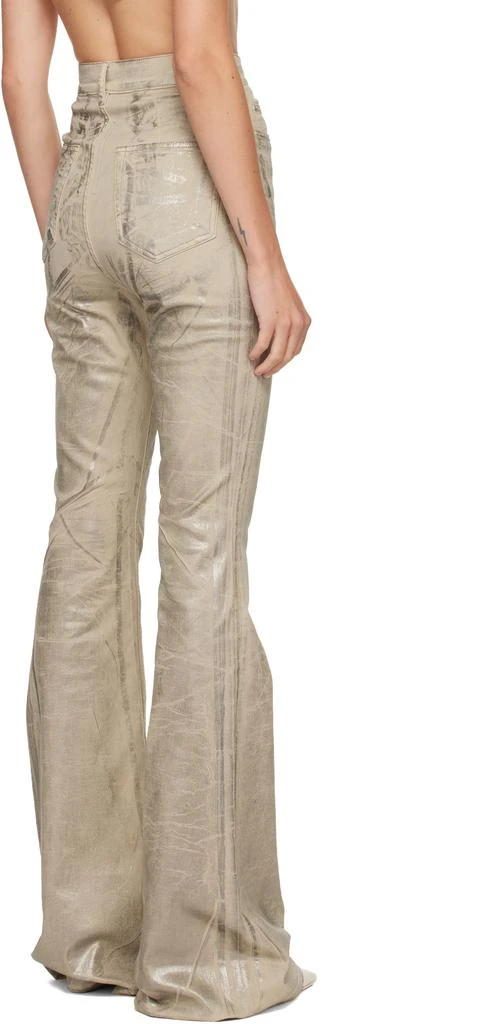 Rick Owens Silver Concordians Bolan Bootcut Jeans 3