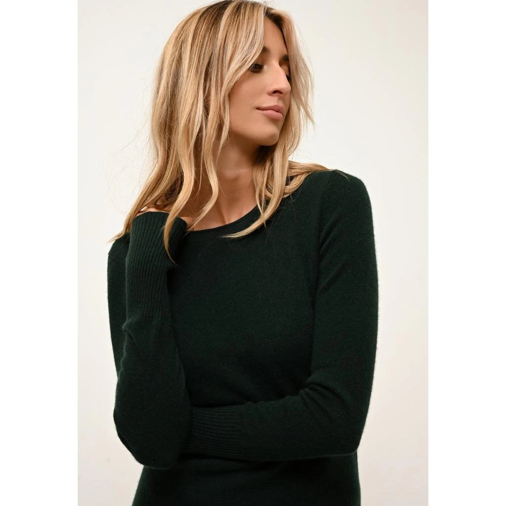 Just Cashmere Just Cashmere - Robe Col Rond Susan Cyprès - 100% Cachemire - 2 Fils - Jersey - Femme 2