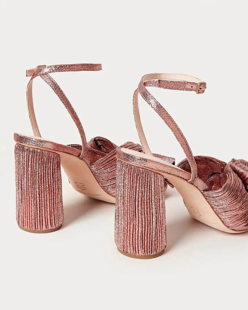 Loeffler Randall WOMEN'S CAMELLIA PLEATED BOW HEEL SANDAL 3
