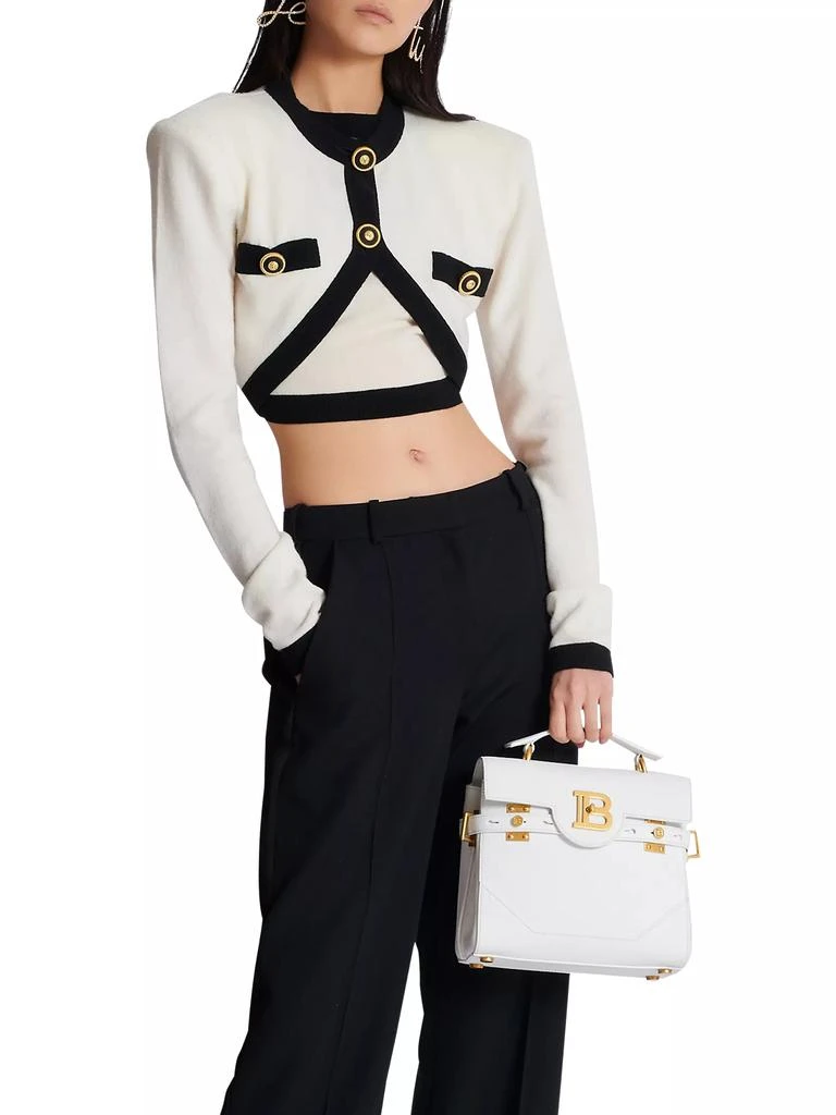 Balmain B Buzz 23 Grained Leather Top Handle Bag 3