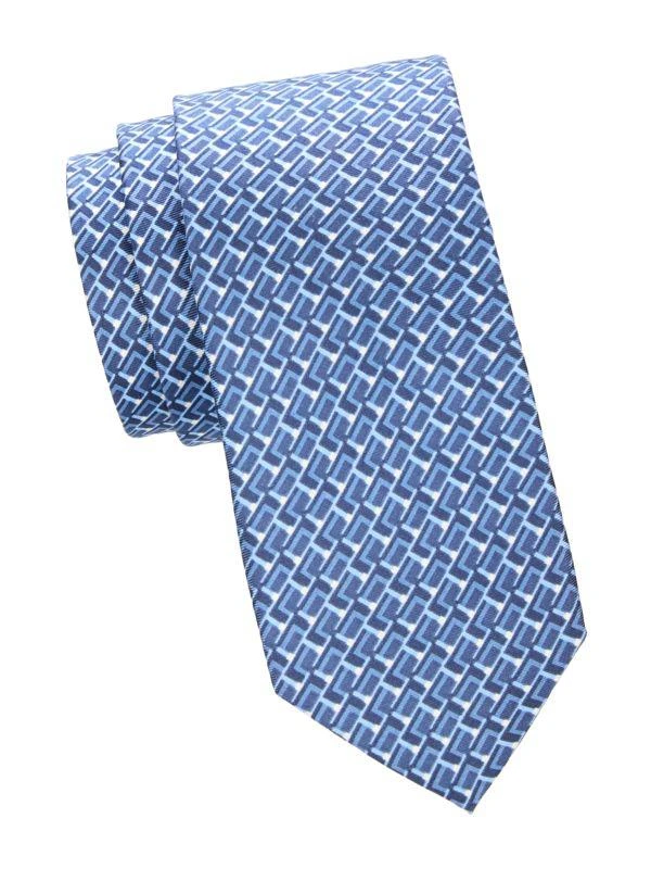 Saks Fifth Avenue Print Silk Tie 1