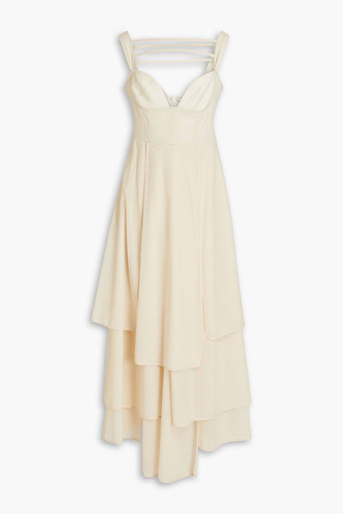 A.W.A.K.E. Mode Layered wool-blend midi dress