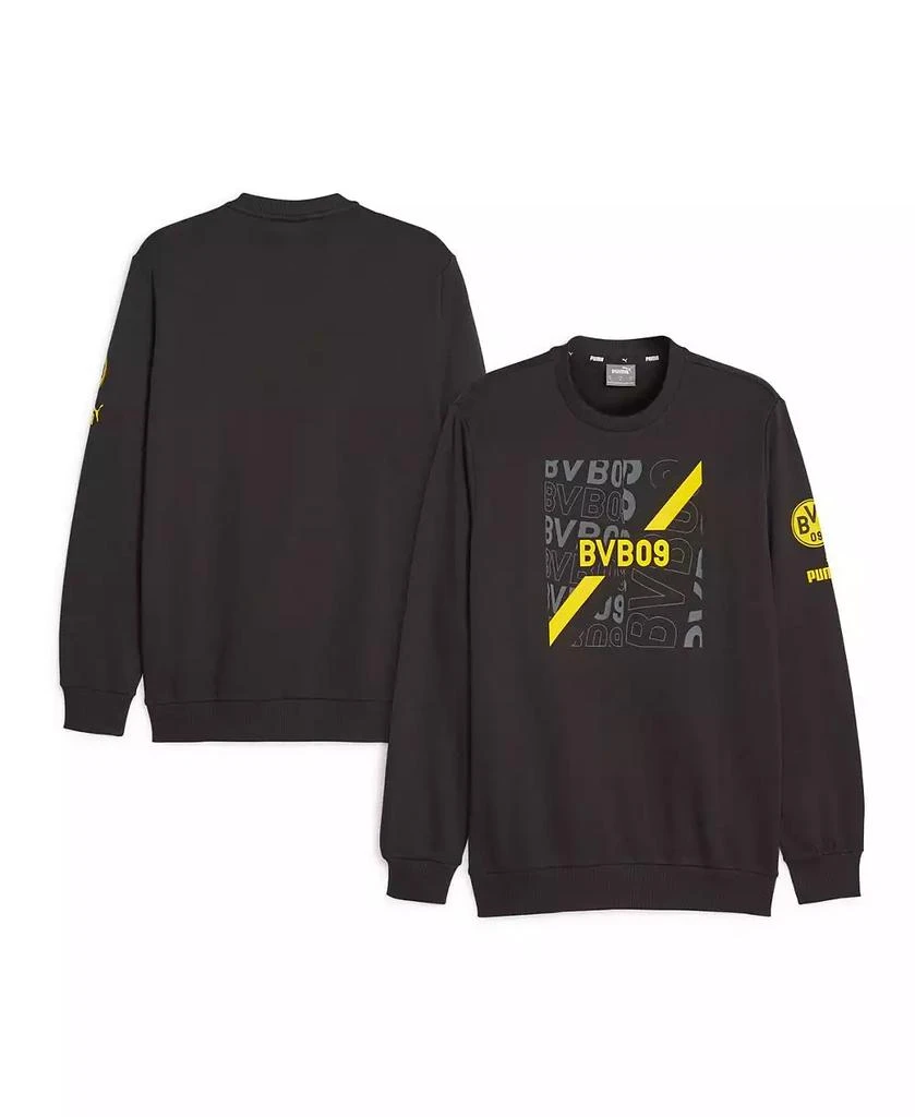 Puma Men's Black Borussia Dortmund FtblCore Graphic Pullover Sweatshirt 1