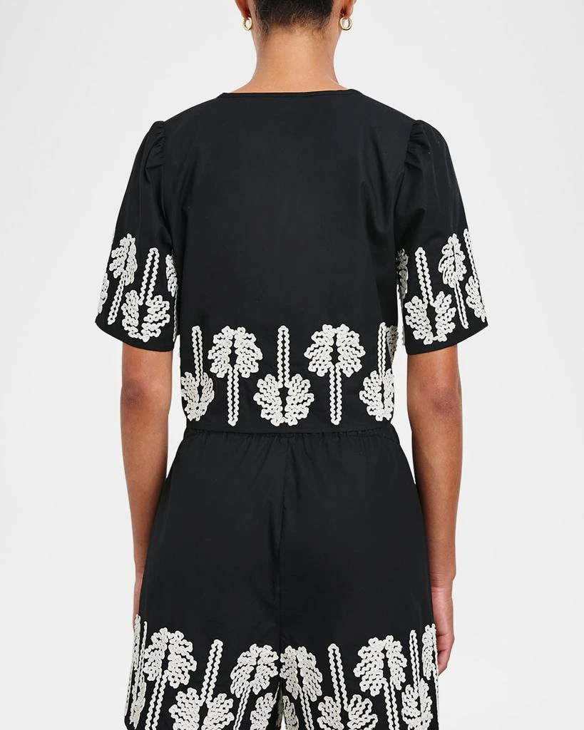 Rails Pari Palm Tree Embroidered Crop Top 3
