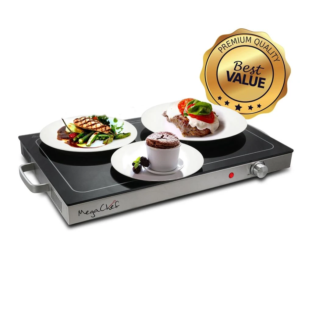 Megachef Electric Warming Tray, Food Warmer, Hot Plate, With Adjustable Temperature Control, Perfect for Buffets, Banquets, House Parties 2