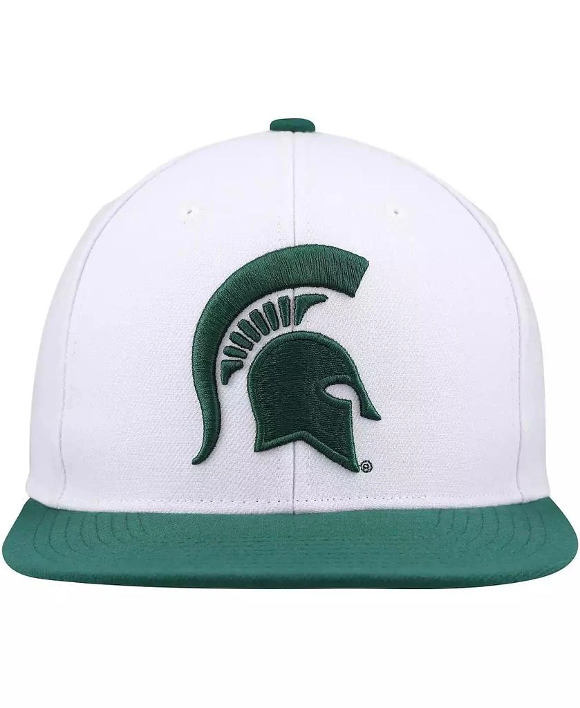 Mitchell & Ness Men's White/Green Michigan State Spartans 2-Tone 2.0 Snapback Hat 2