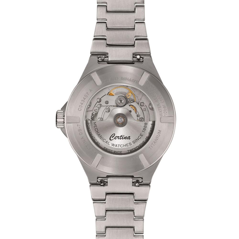 Certina Unisex Swiss Automatic DS-7 Powermatic 80 Titanium Bracelet Watch 39mm