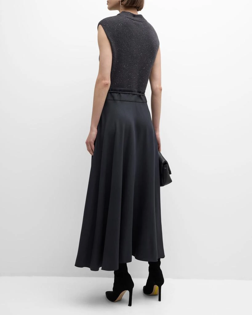 Peserico Sleeveless Mixed Media Midi Dress 5