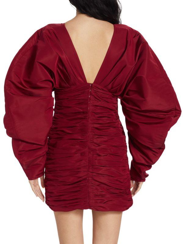 Aliétte Ruched Silk Mini Dress