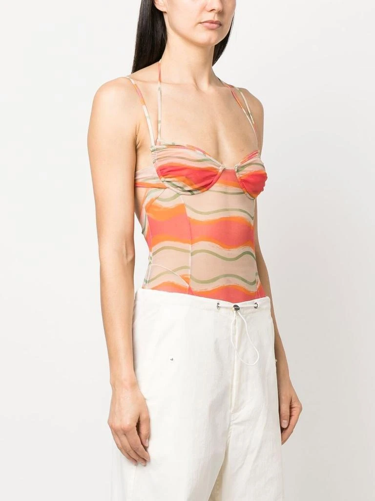 Jacquemus Graphic-Print Mesh Bodysuit 3