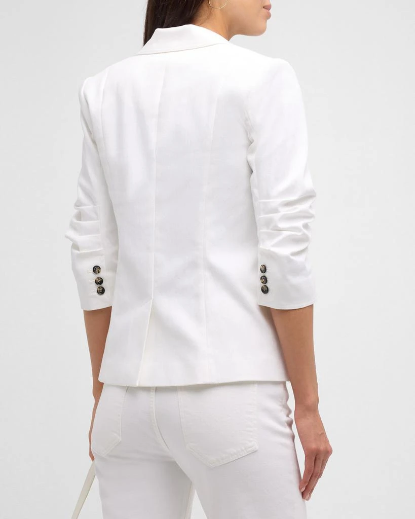 Cinq a Sept Khloe 3/4-Sleeve White Denim Blazer 3