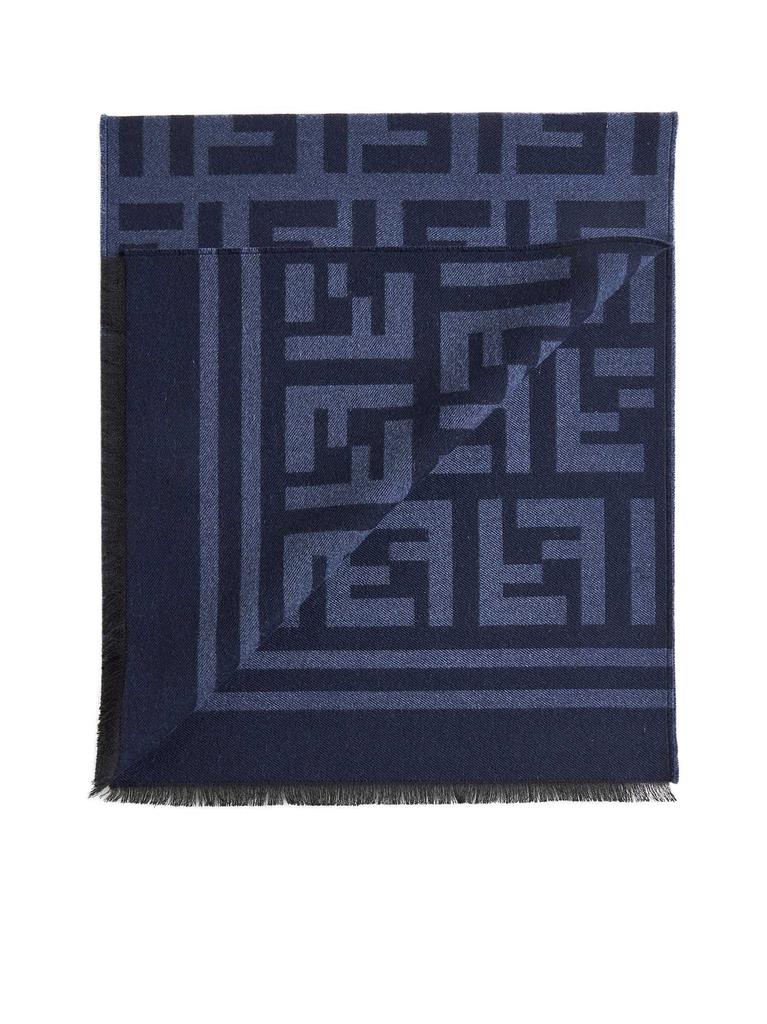 FENDI SILK FENDI SILK | Fendi Blue Wool and Silk Scarf | Man | PZ