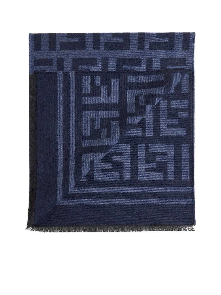 FENDI SILK FENDI SILK | Fendi Blue Wool and Silk Scarf | Man | PZ 2