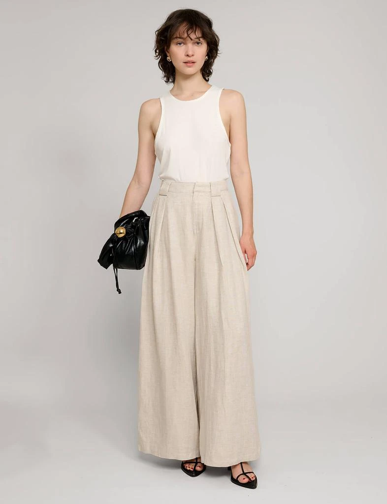 Pixie Market Oat Linen Wide Leg Pants 1