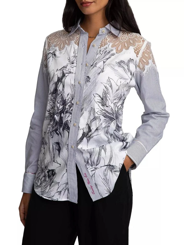 Robert Graham Carrie Floral Lace-Paneled Shirt 3