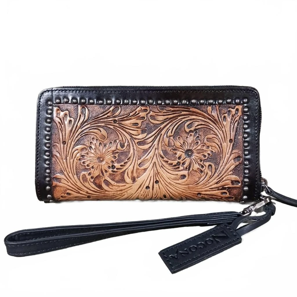 Nocona Belt Co. Women
s Stacey Tooled Wallet In Brown
