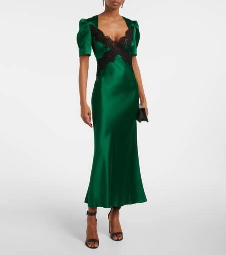 REBECCA VALLANCE Charelle silk saten slip dress 2