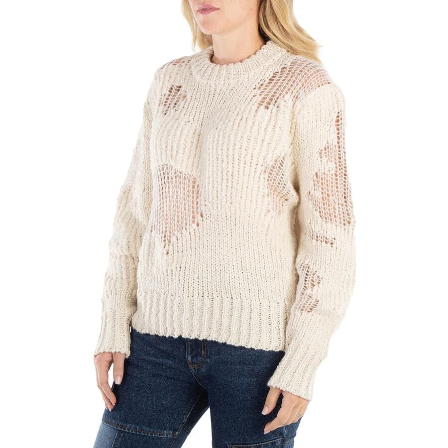 Chloé Ladies Iconic Milk Distressed Sweater 2