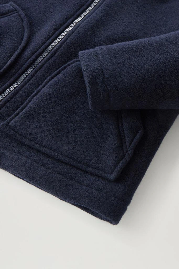 Woolrich Hooded Jacket in Recycled Manteco Wool Blend - Men - Green 7