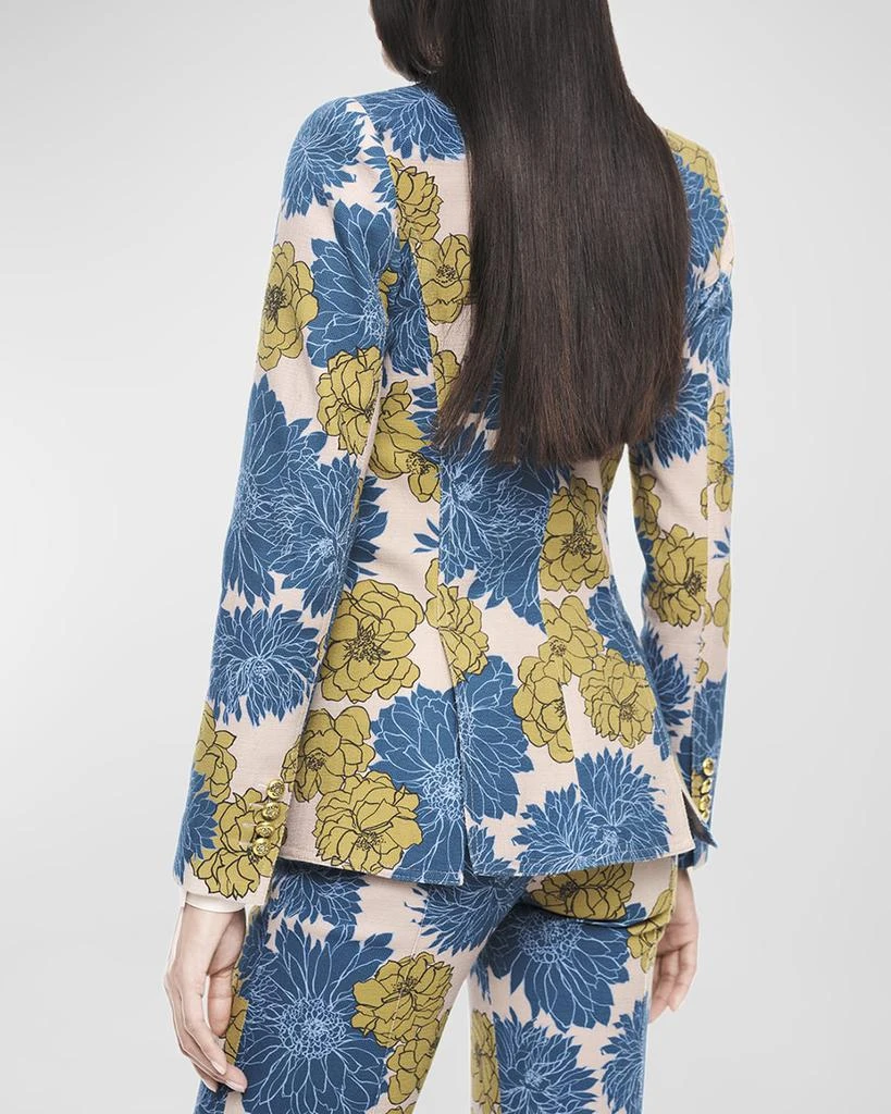 Smythe Hutton Tailored Floral Cutaway Blazer 3