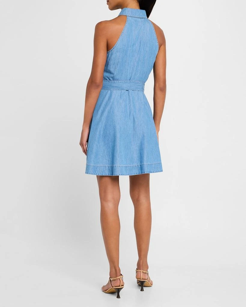 VERONICA BEARD Beau Belted Linen Mini Dress 3