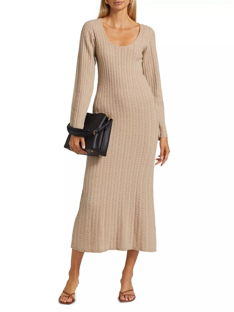 Naadam Wool & Cashmere Cable-Knit Midi-Dress 2