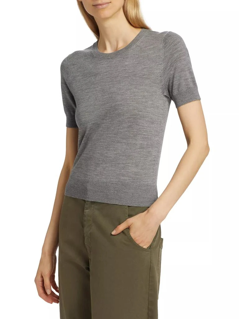Nili Lotan Leilani Merino Wool Short-Sleeve Sweater 4