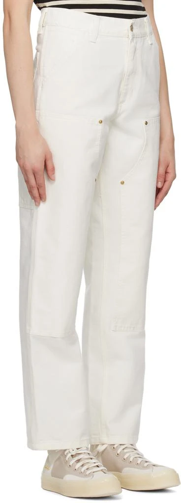 Carhartt WIP White Double Knee Trousers 2