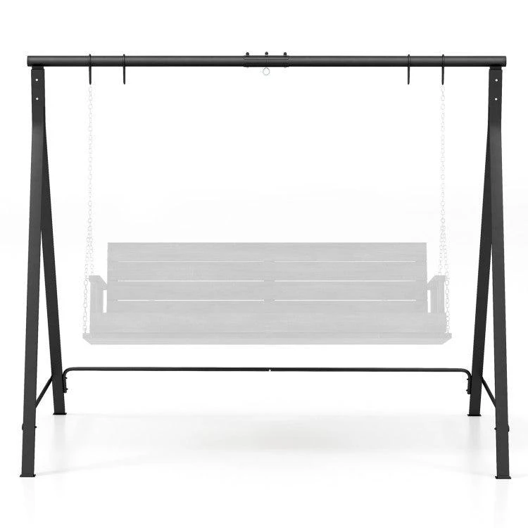 Hivvago Black Metal Swing Stand A-Frame for Patio Hammock Outdoor Garden Porch Base 1
