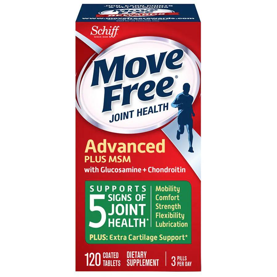 Move Free Joint Health Advanced + MSM with Glucosamine Chondroitin, Tablets