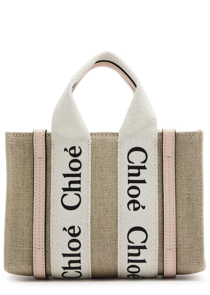 Chloé Woody mini canvas tote 1