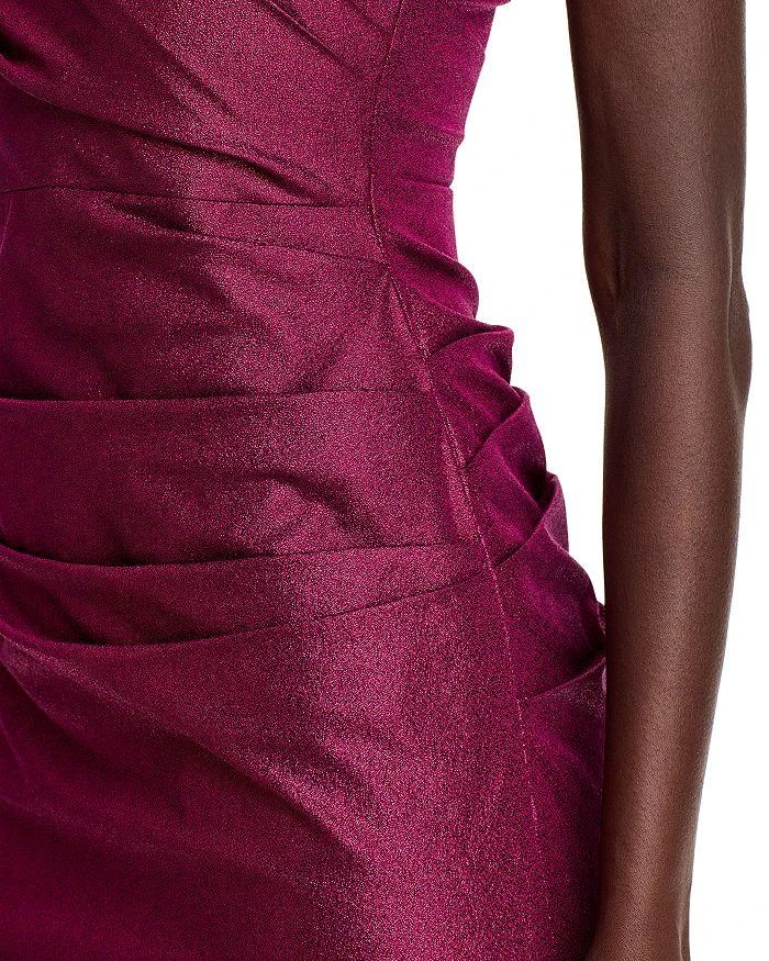 Teri Jon Stretch Metallic Off-the-Shoulder Gown 6