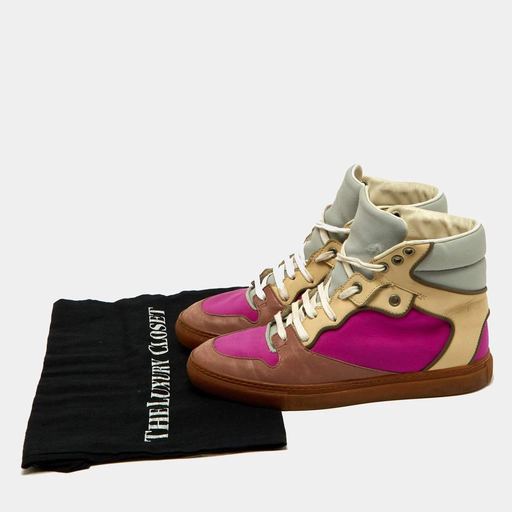 Balenciaga Balenciaga Multicolor Leather And Fabric High Top Sneakers Size 37 9