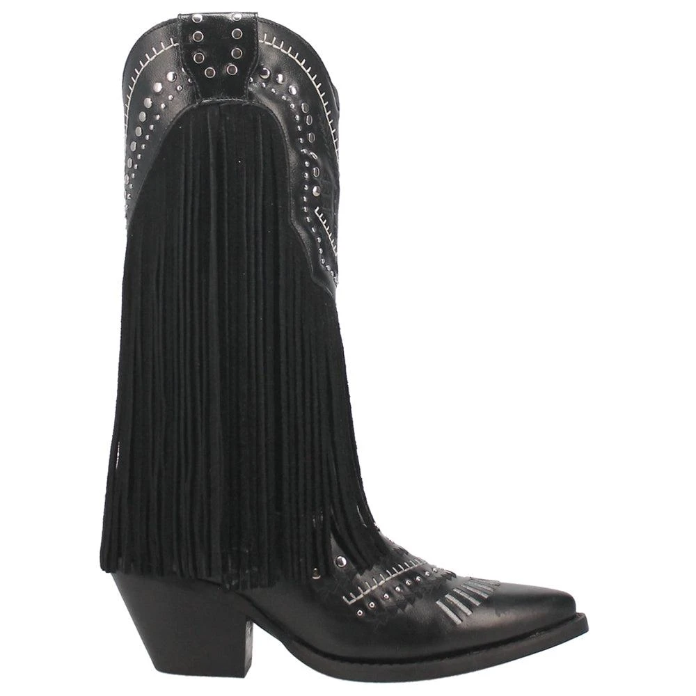 Dingo Gypsy Studded Fringe Metallic Snip Toe Cowboy Boots 1