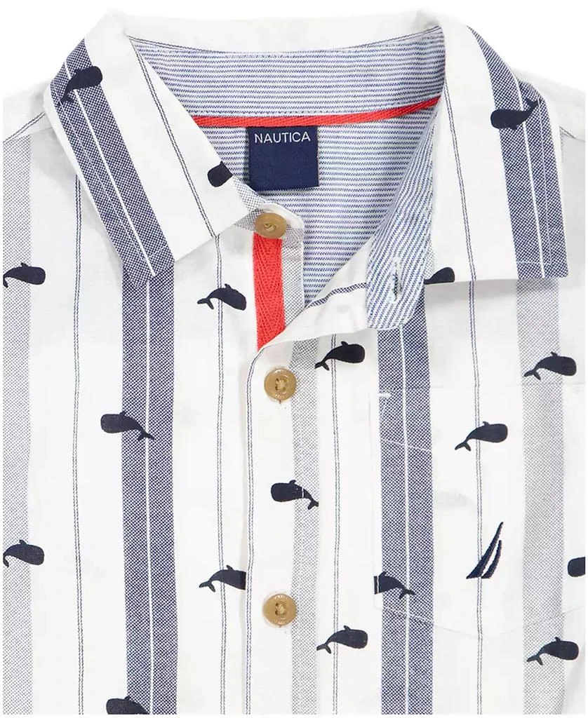 Nautica Baby Boys Short Sleeve T-shirt, Print-Stripe Shirt and Twill Shorts, 3-Pc Set 3