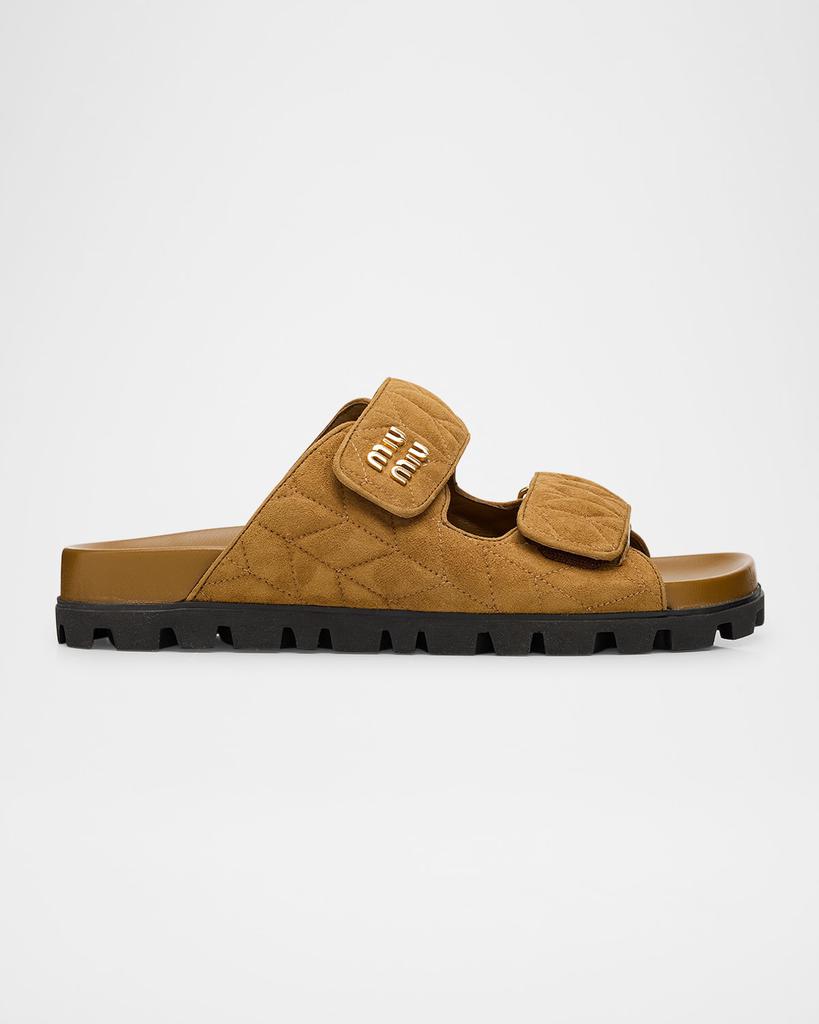 Miu Miu Fussbett Matelassé Leather Sandals - Shoes - Compare