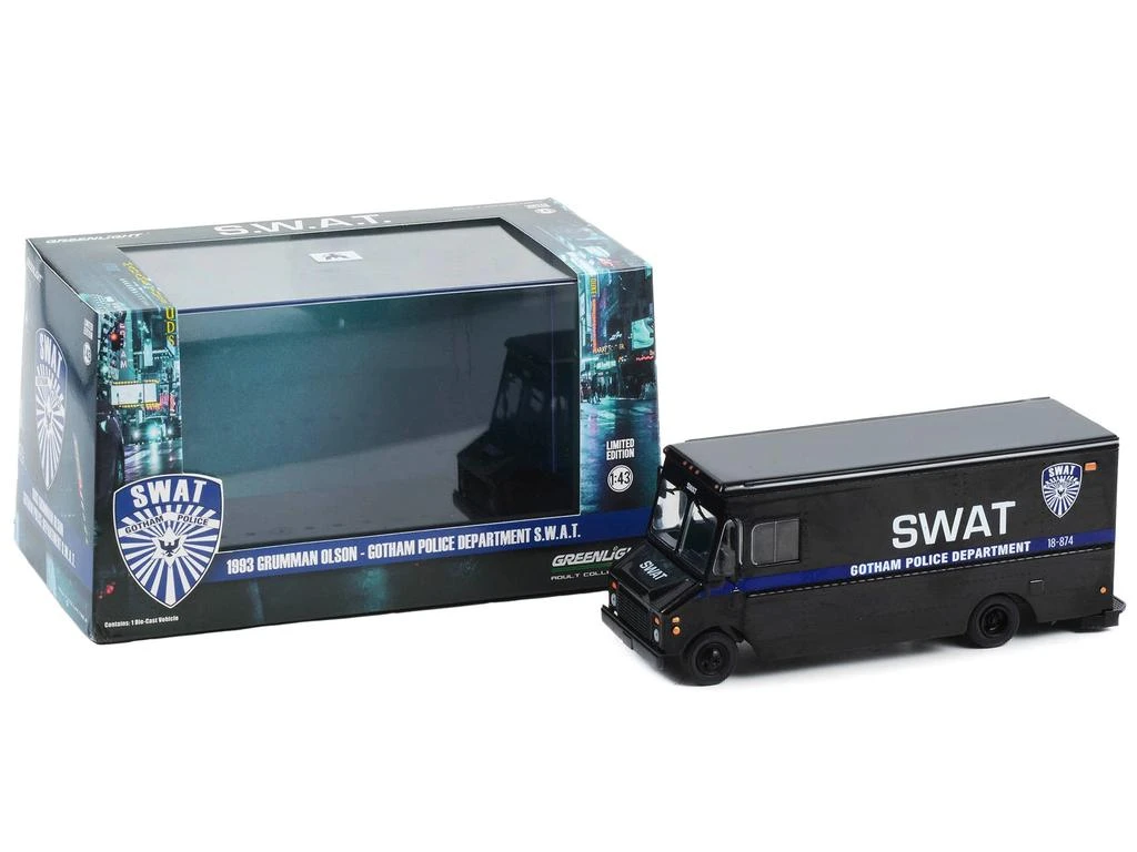 Diecast Model Greenlight 1993 Grumman Olson Van Black "Gotham Police Department S.W.A.T." 1/43 Diecast Model Car by Greenlight 1
