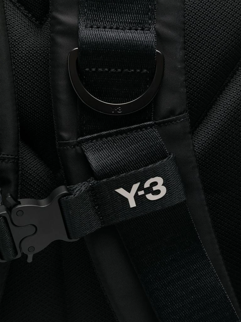 Y-3 LOGO PRINT NYLON BACKPACK 5