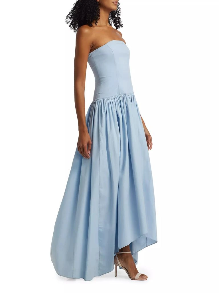 Azeeza Nayara Poplin Strapless High-Low Dress 4