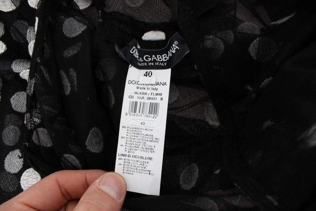 Dolce & Gabbana Dolce & Gabbana  Black White Polka Dotted Ruffled Dress 10