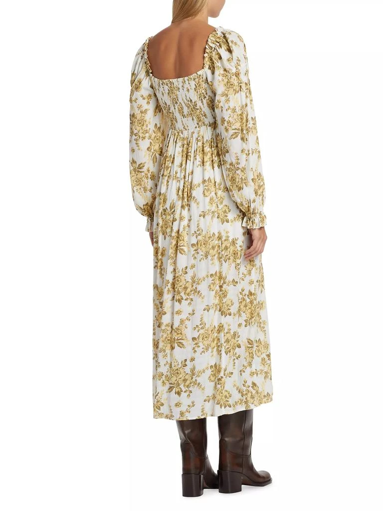 Free People Jaymes Smocked Floral Midi-Dress 5